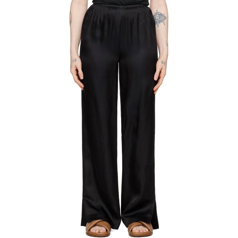 Anine Bing Black Silk “Aden” Pants